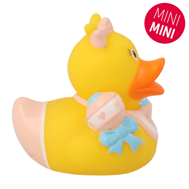 Lilalu Bath Toy Mini Baby Girl Duck - Yellow & Pink