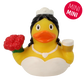 Lilalu Bath Toy Mini Bride Rubber Duck - White