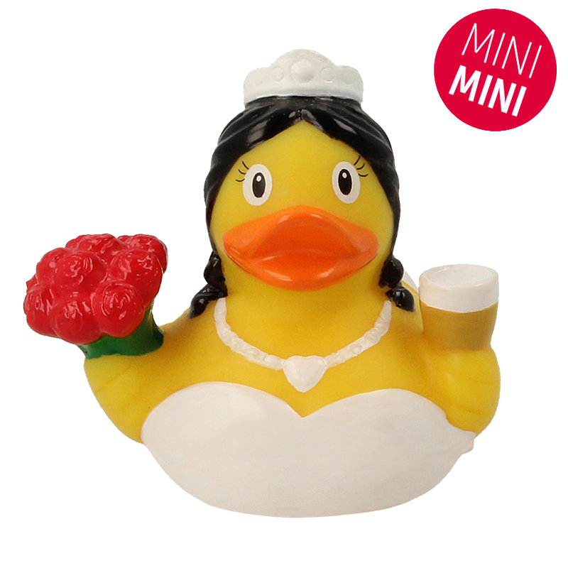 Lilalu Bath Toy Mini Bride Rubber Duck - White