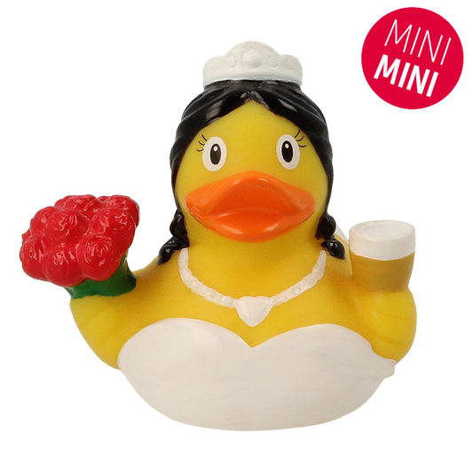 Lilalu Bath Toy Mini Bride Rubber Duck - White