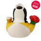 Lilalu Bath Toy Mini Bride Rubber Duck - White