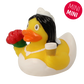 Lilalu Bath Toy Mini Bride Rubber Duck - White