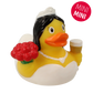 Lilalu Bath Toy Mini Bride Rubber Duck - White