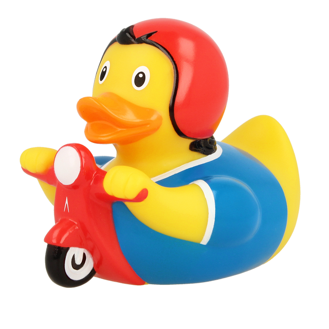 Lilalu Bath Toy Scooter Duck - Red & Blue