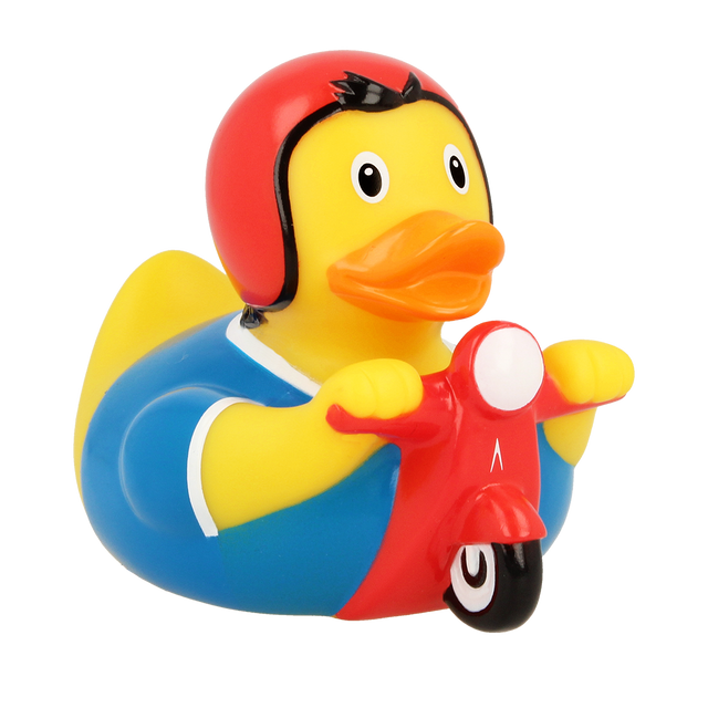 Lilalu Bath Toy Scooter Duck - Red & Blue