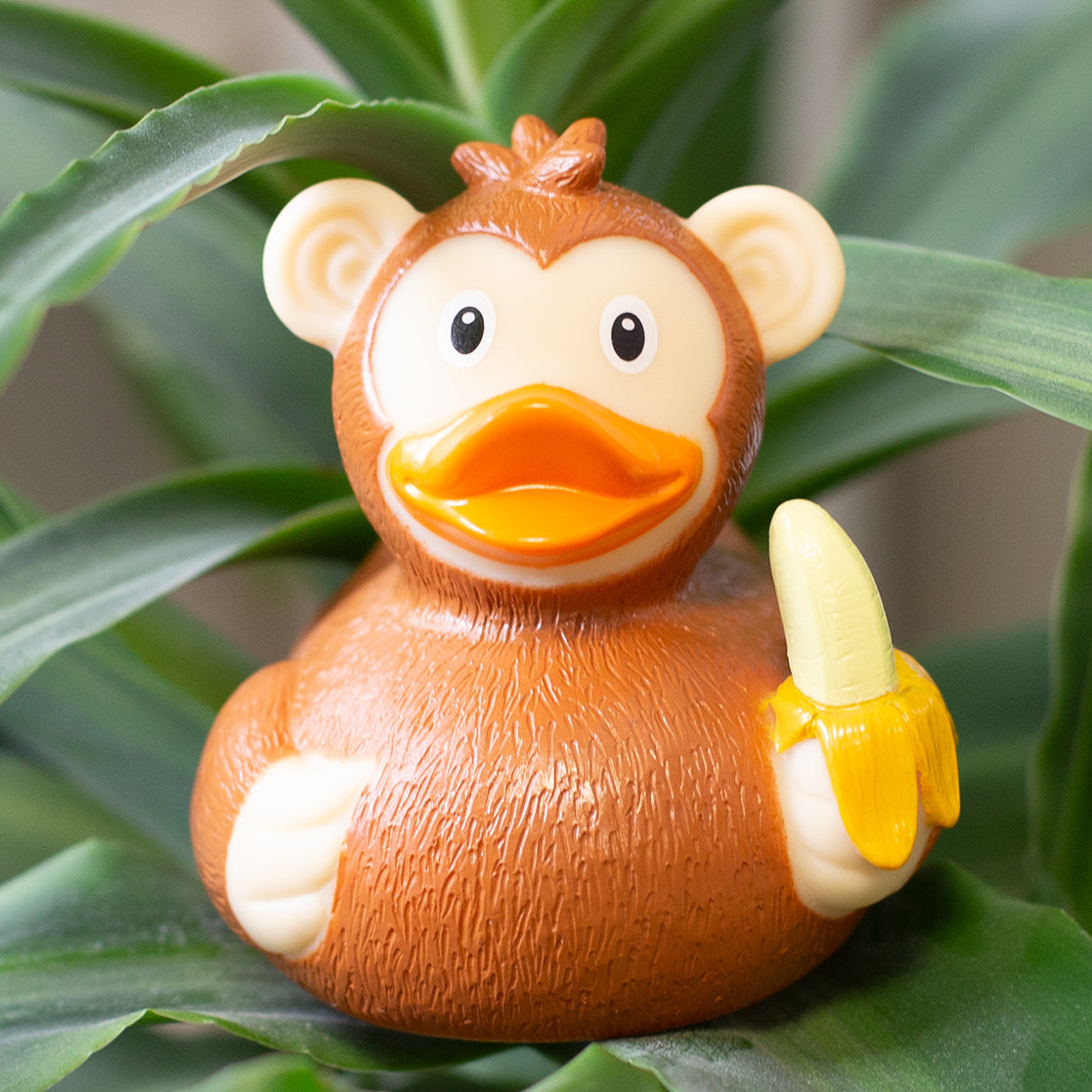 Lilalu Bath Toy Monkey Rubber Duck-Brown