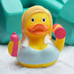 Lilalu Bath Toy Fitness Girl Duck - Blue & Yellow