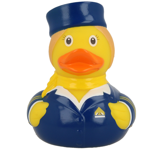 Lilalu Bath Toy Stewardess Duck -Blue & Yellow