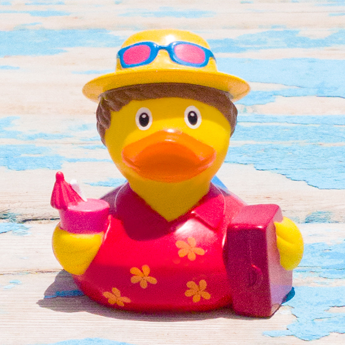 Lilalu Bath Toy Holiday Male Duck - Red