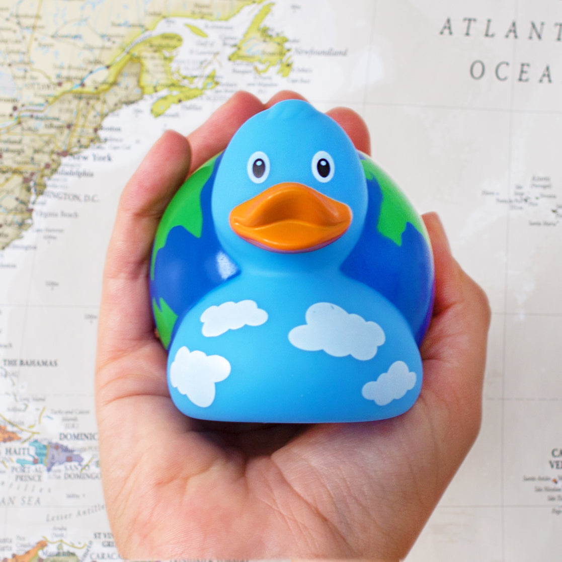 Lilalu Bath Toy Globe Duck - Blue