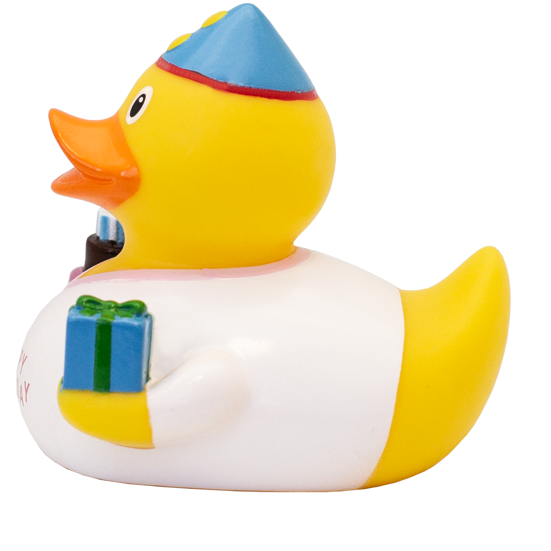 Lilalu Bath Toy Birthday Girl Duck  - White & Yellow