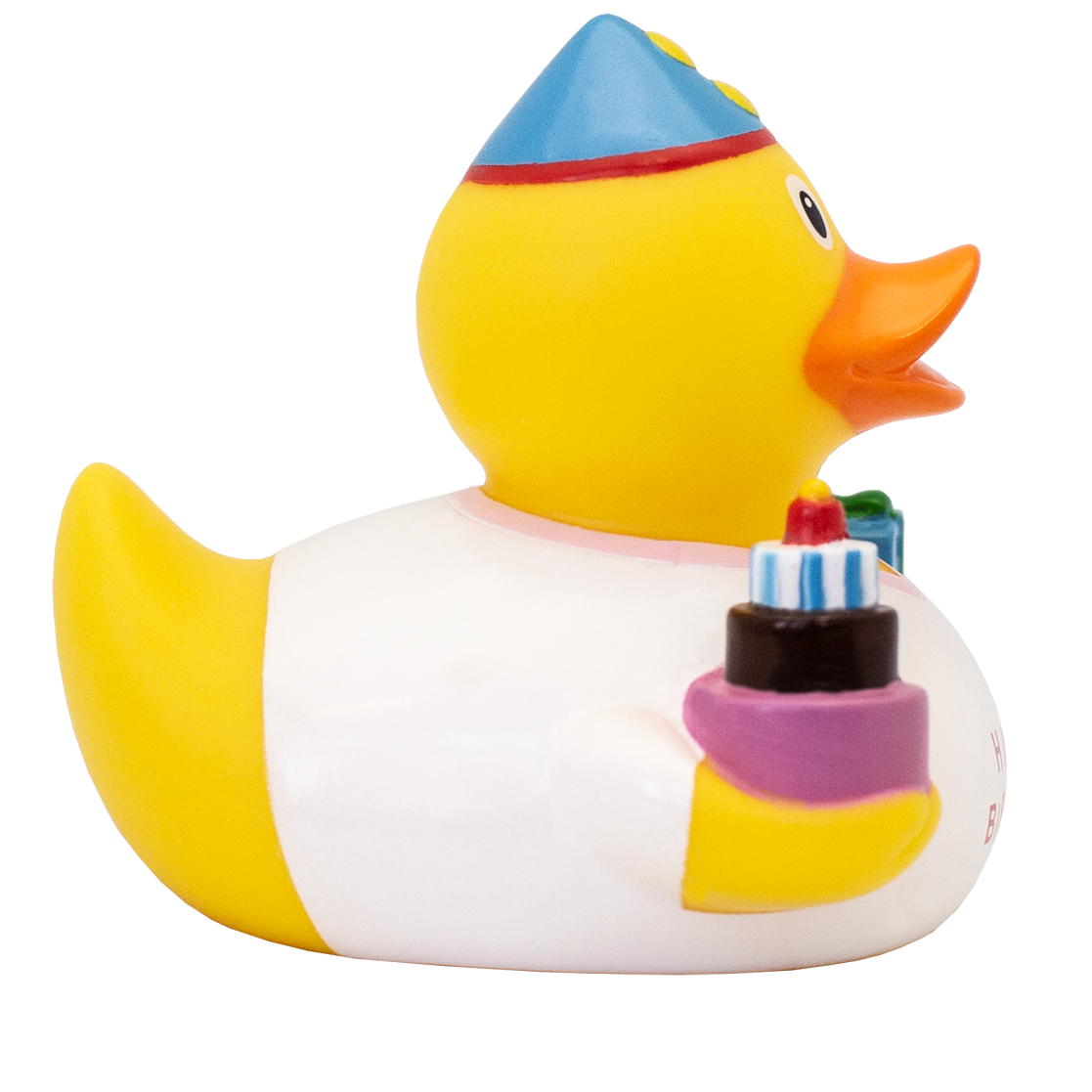 Lilalu Bath Toy Birthday Girl Duck  - White & Yellow