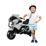 Megastar Ride On 12V Officially Licensed BMW Rechargeable Powered Riding Motorbike - White