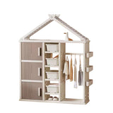 Megastar Mini Wardrobe with Drawers & Hangers - Brown