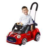 Megastar Kids Ride On 6V Swing & Push Car With Parental Handle Red - Red