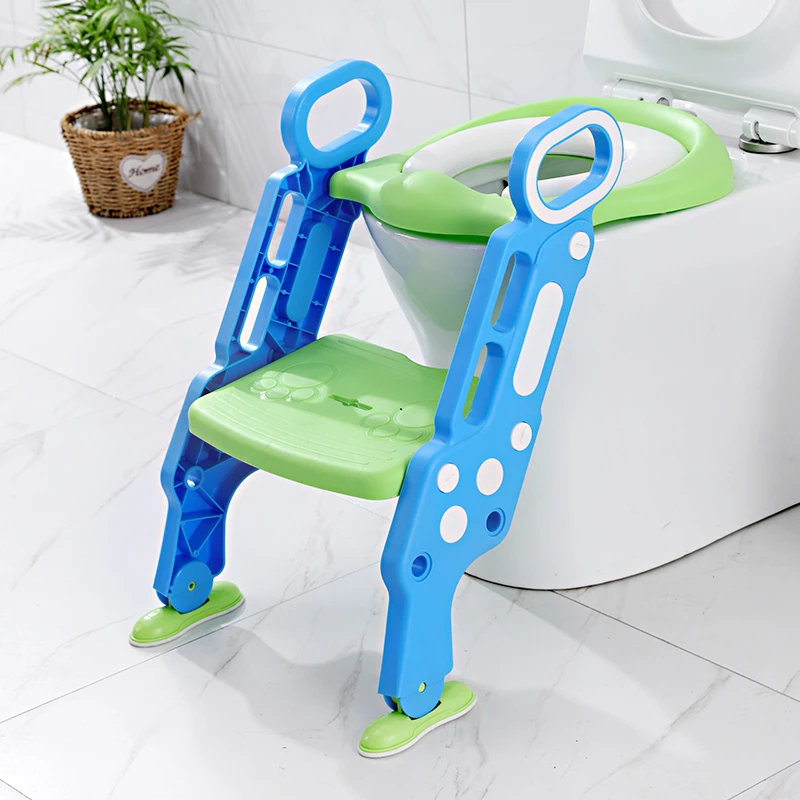 Pikkaboo EasyGo+ Potty Training Seat with Step Ladder - Blue & Green