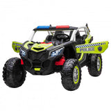 MYTS Kids 12V Police UTV Buggy Electric Rideon - Green