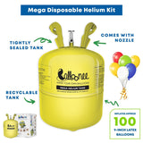 Balloonee Mega Disposable Helium Party Kit - 100 Balloons