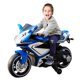 Megastar D2 Excel 2 Wheel Ride-On Electric Bike With Hand Acceleration & Eva Wheels - Blue