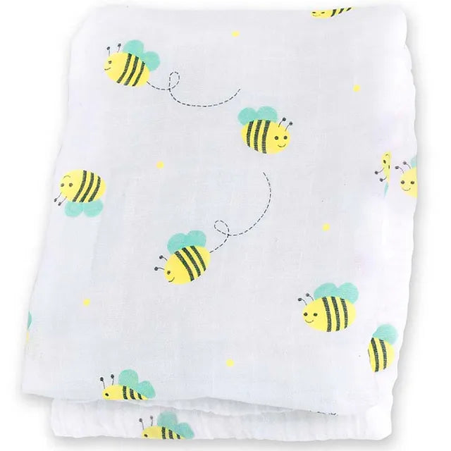 Lulujo Muslin Large Swaddle - Bees