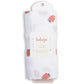 Lulujo Muslin Large Swaddle - Strawberries