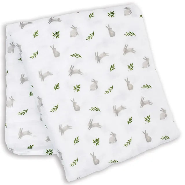 Lulujo Muslin Large Swaddle - Bunnies