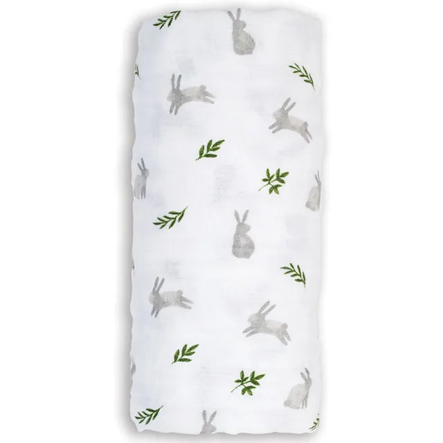 Lulujo Muslin Large Swaddle - Bunnies