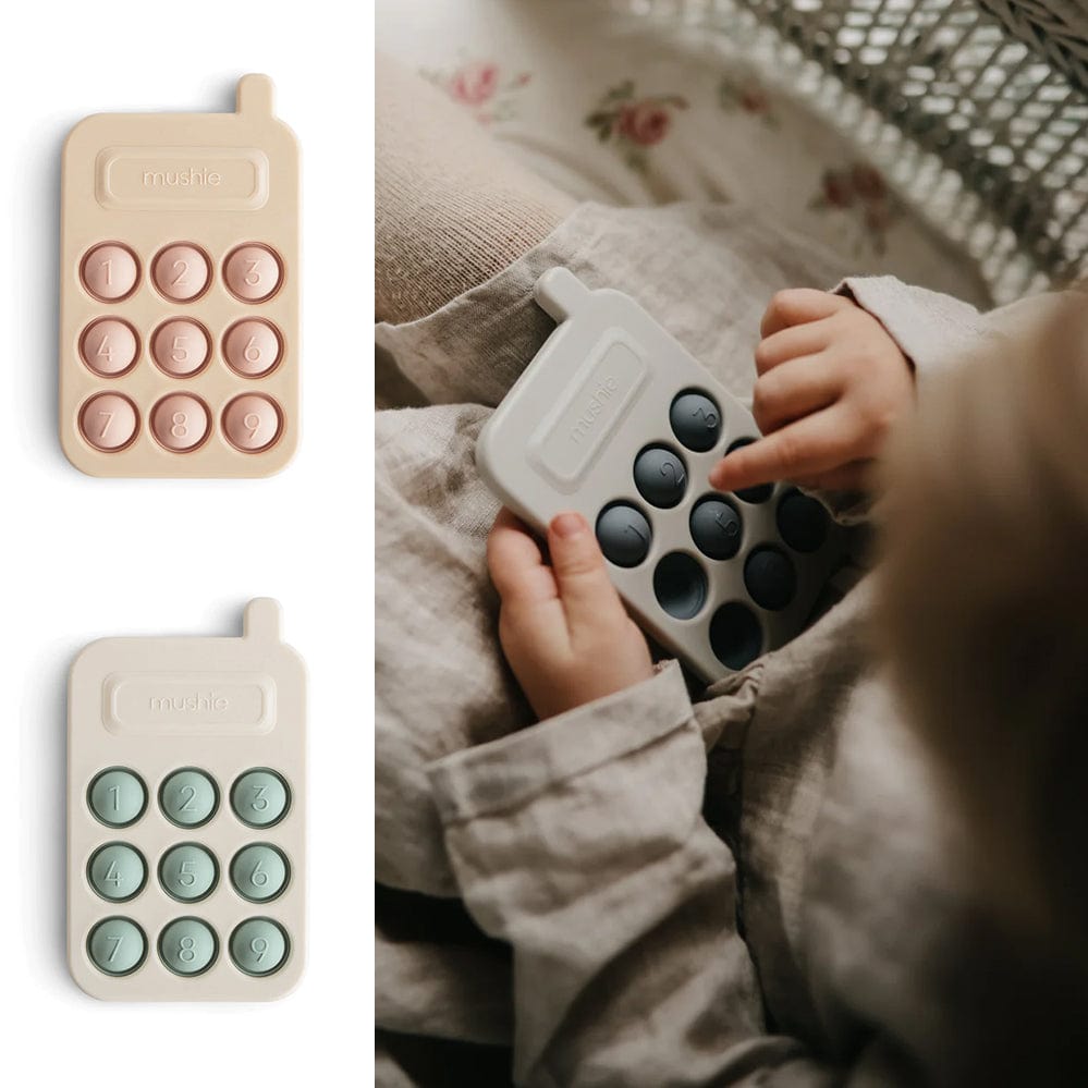 Mushie Phone Press Toy Blush - Laadlee