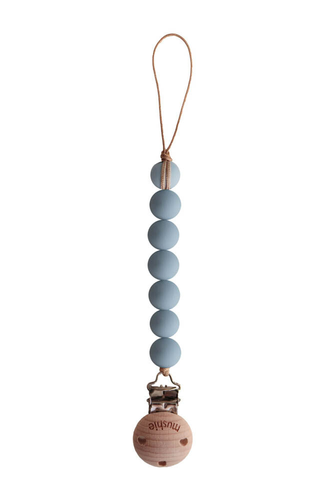 Mushie Pacifier Clips Halo Clementine - Laadlee