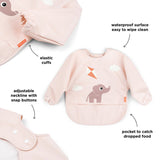 Done By Deer Sleeved Pocket Bib Playground - Powder
