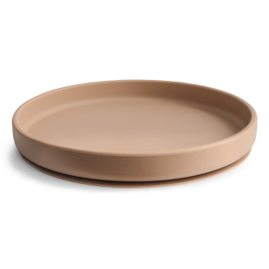 Mushie Classic Silicone Suction Plate Natural - Laadlee