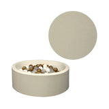 Larisa & Pumpkin Off White Ball Pit (85cm) With  200 balls - Gold/Clear/White Balls