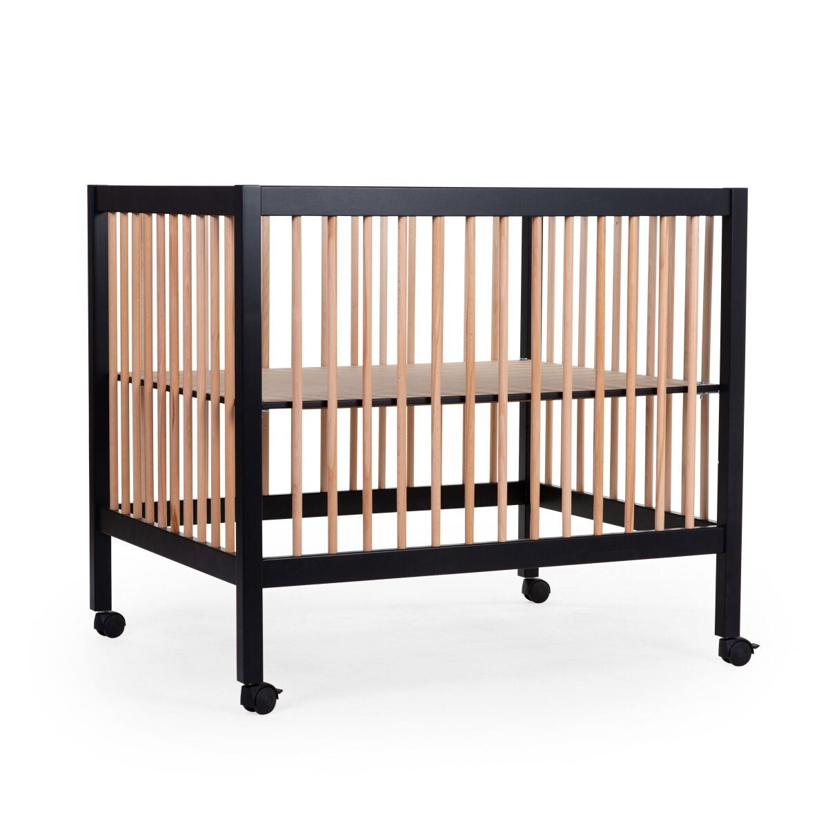 Childhome Playpen 97 Wood - Black/Natural