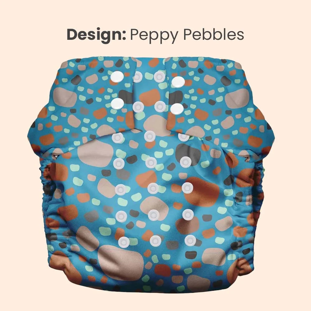 Mother Sparsh Plant Powered Cloth Diaper - Peppy Pebbles - Laadlee