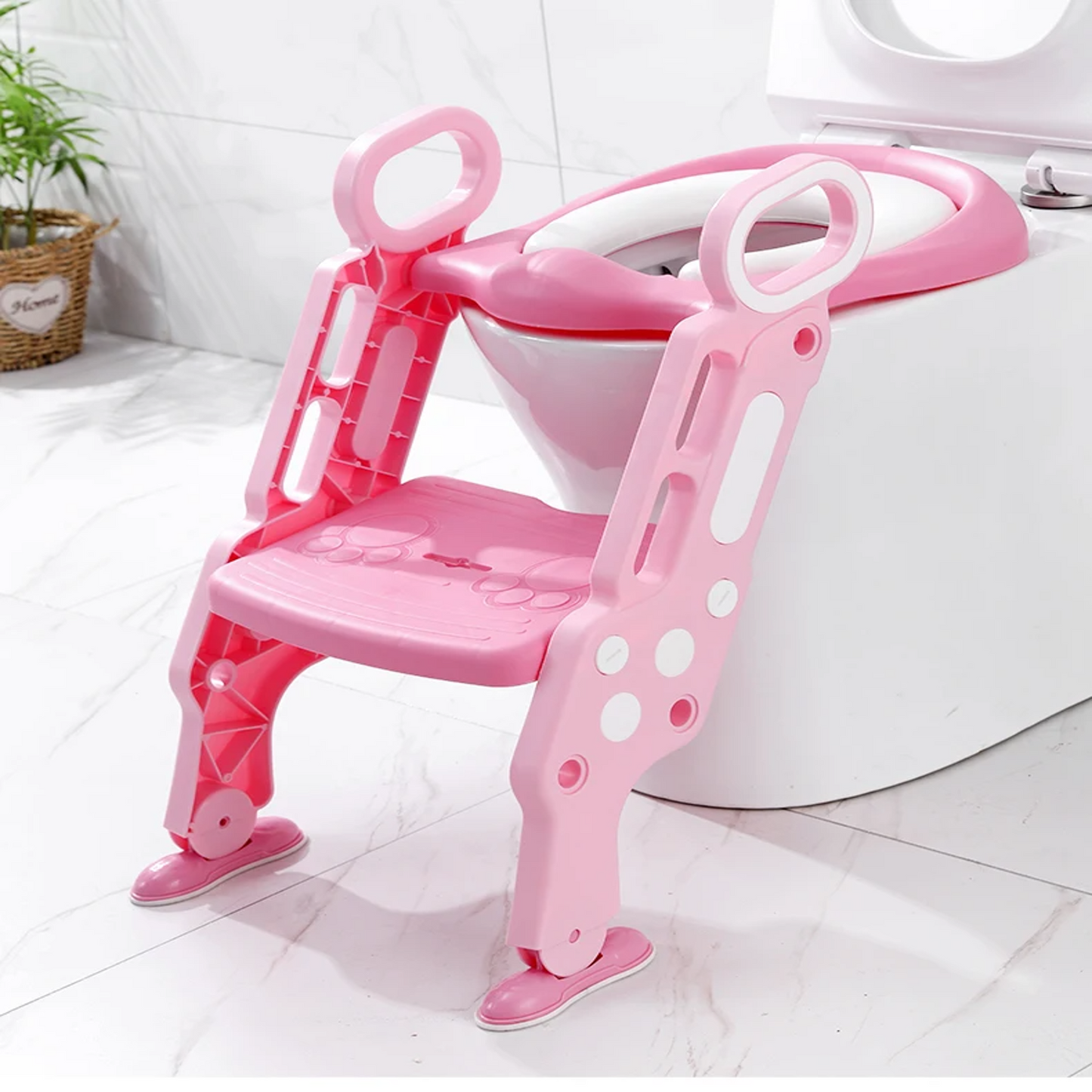 Pikkaboo EasyGo+ Potty Training Seat with Step Ladder - Pink