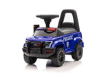 MYTS Boy's Police Ride-On Push Car With Siren, Megaphone And Storage - Blue