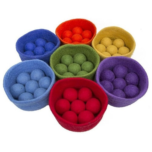 Papoose Rainbow Ball And Bowl Set - 56pcs