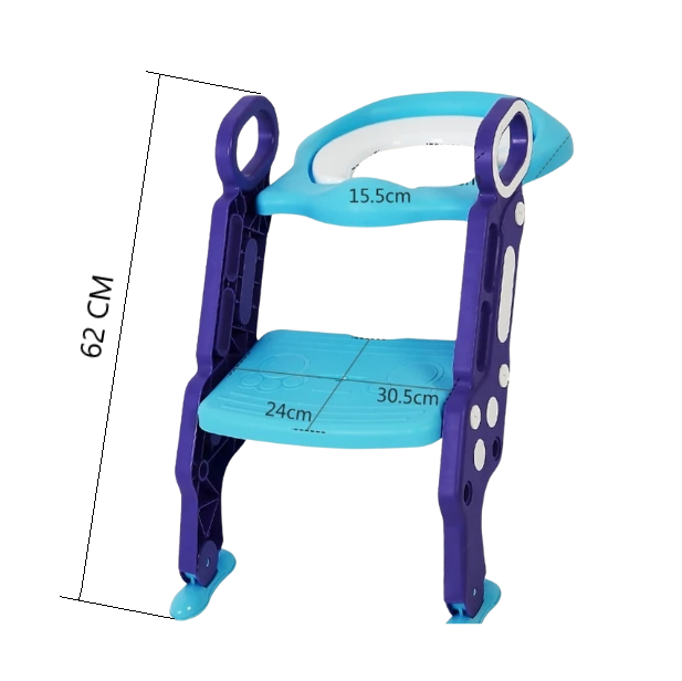 Pikkaboo EasyGo+ Potty Training Seat with Step Ladder - Blue & Purple