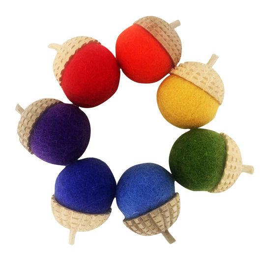 Papoose Rainbow Acorns - 7pc