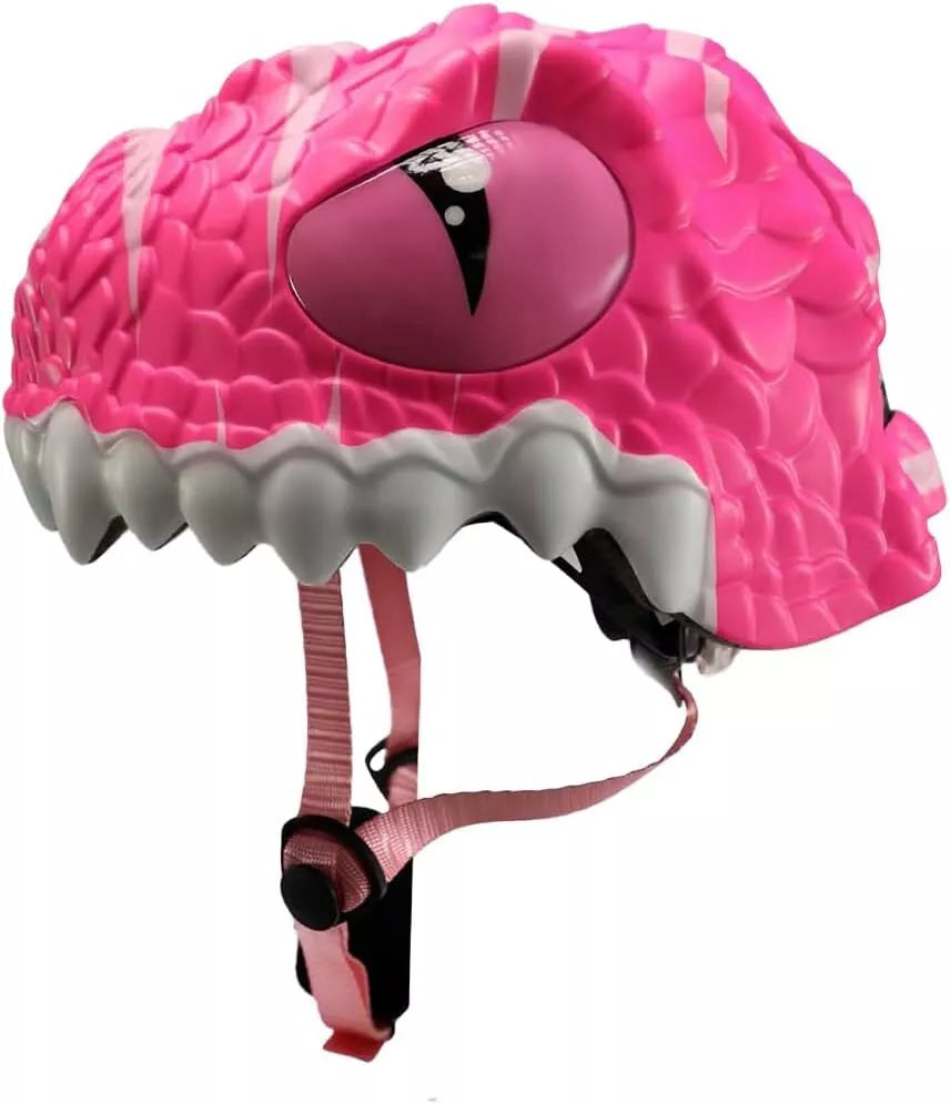 Crazy Safety Bicycle Helmet Dino - Pink - Laadlee
