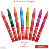 Nataraj Neon Wax Crayons 8 Colours