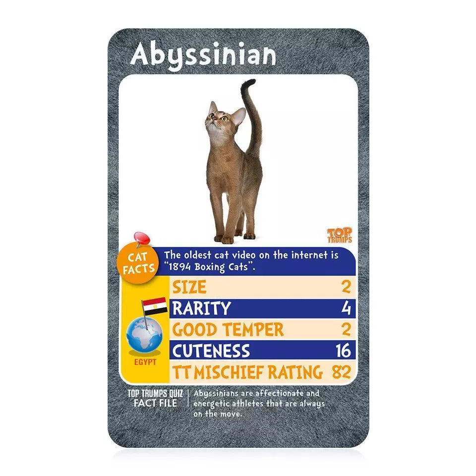 Winning Moves Top Trumps Cats Card