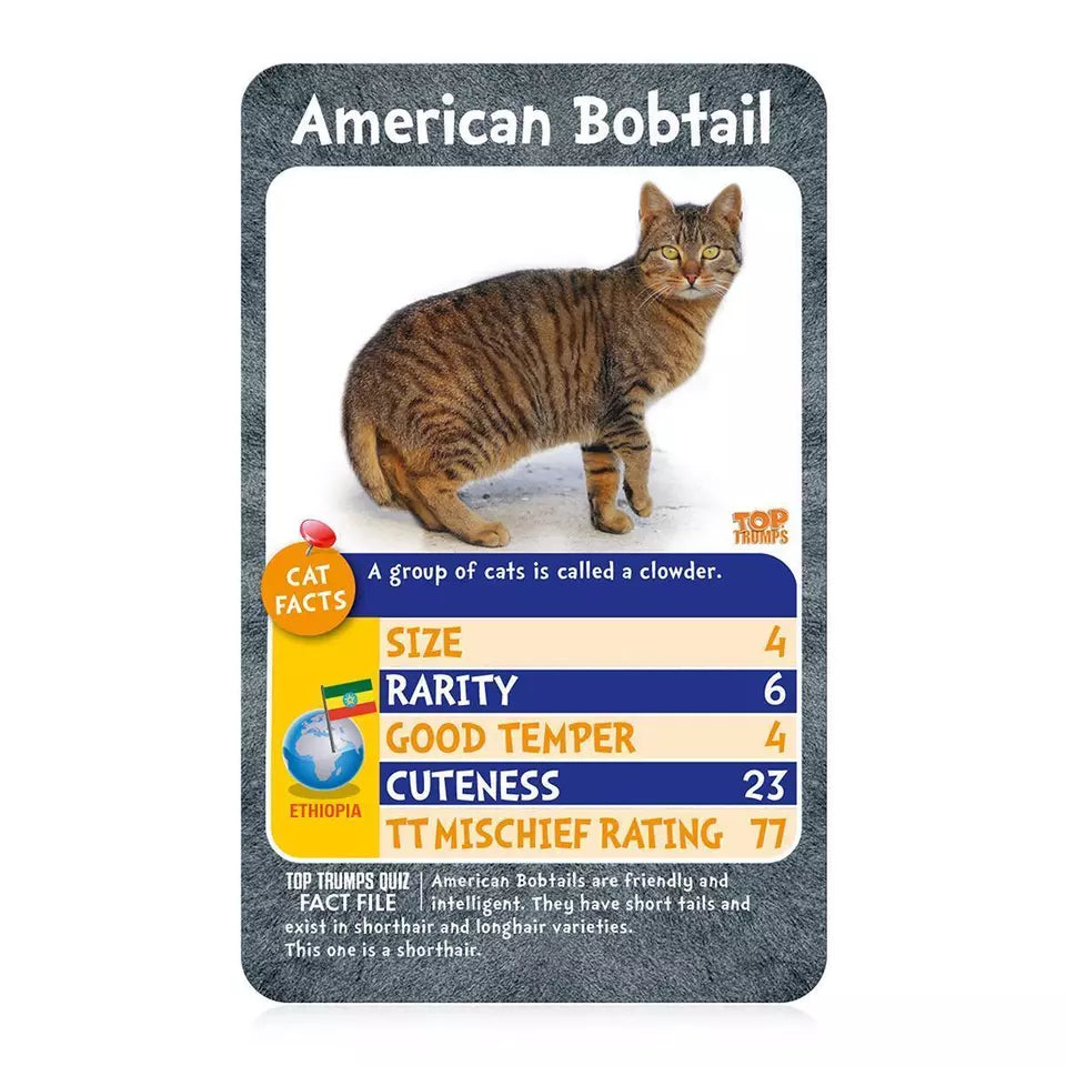 Winning Moves Top Trumps Cats Card