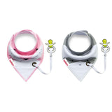 Eazy Kids Bandana Drool Bibs - Pink & Grey (Set Of 2)