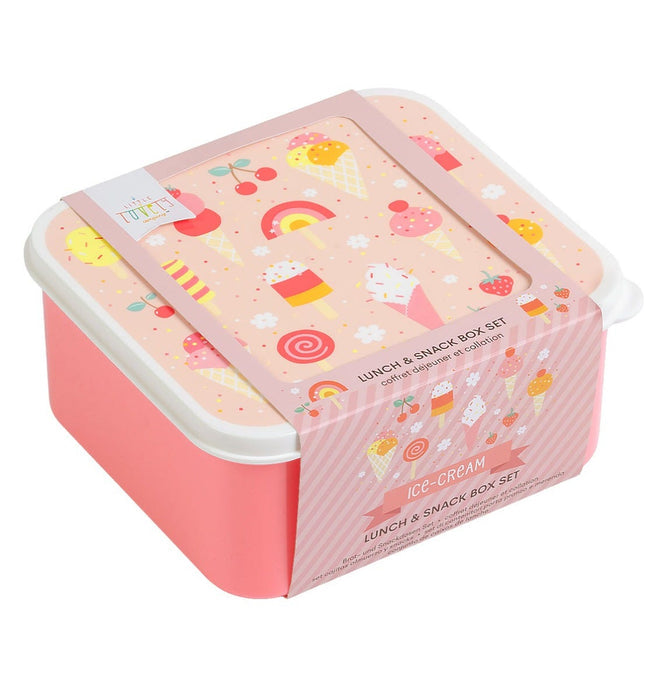 A Little Lovely Company Lunch & Snack Box Set - Icecream