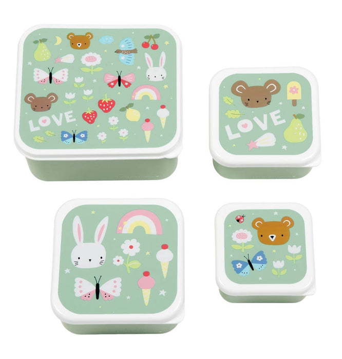 A Little Lovely Company Lunch & Snack Box Set - Joy