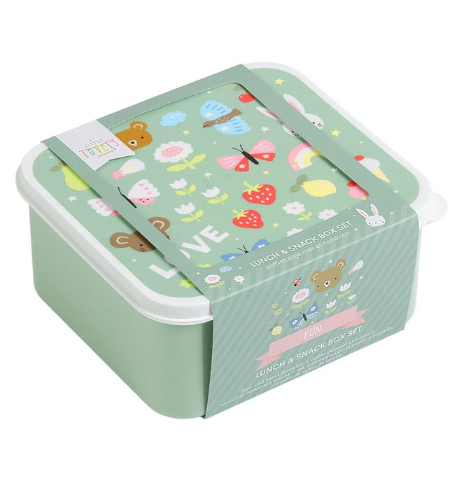 A Little Lovely Company Lunch & Snack Box Set - Joy