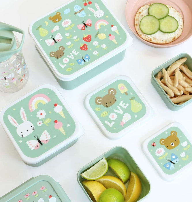 A Little Lovely Company Lunch & Snack Box Set - Joy