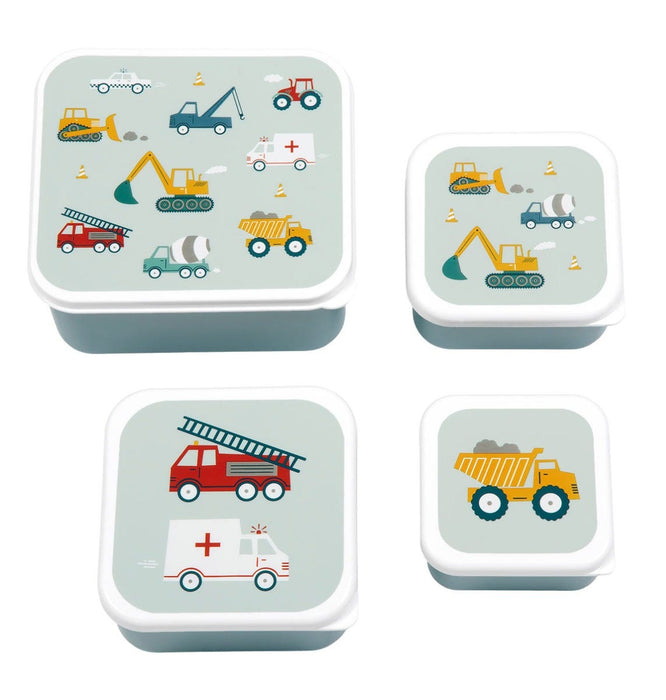 A Little Lovely Company Lunch & Snack Box Set - Vehicles