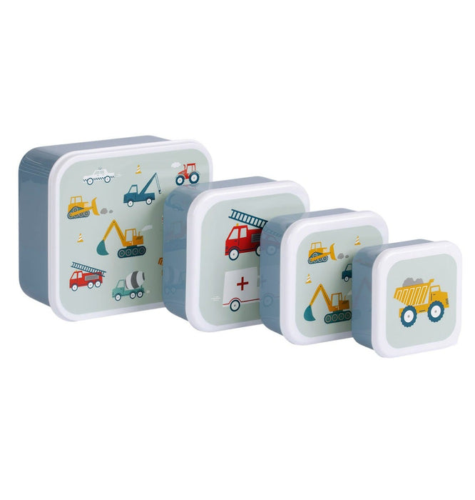 A Little Lovely Company Lunch & Snack Box Set - Vehicles